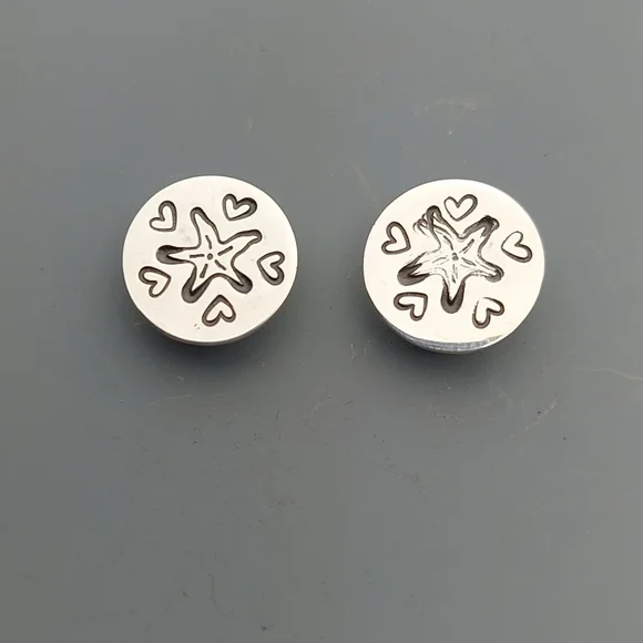 STARFISH sterling silver stud earrings - Picture 1 of 4